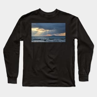 Sun Rays And Clouds Over The Ocean Long Sleeve T-Shirt